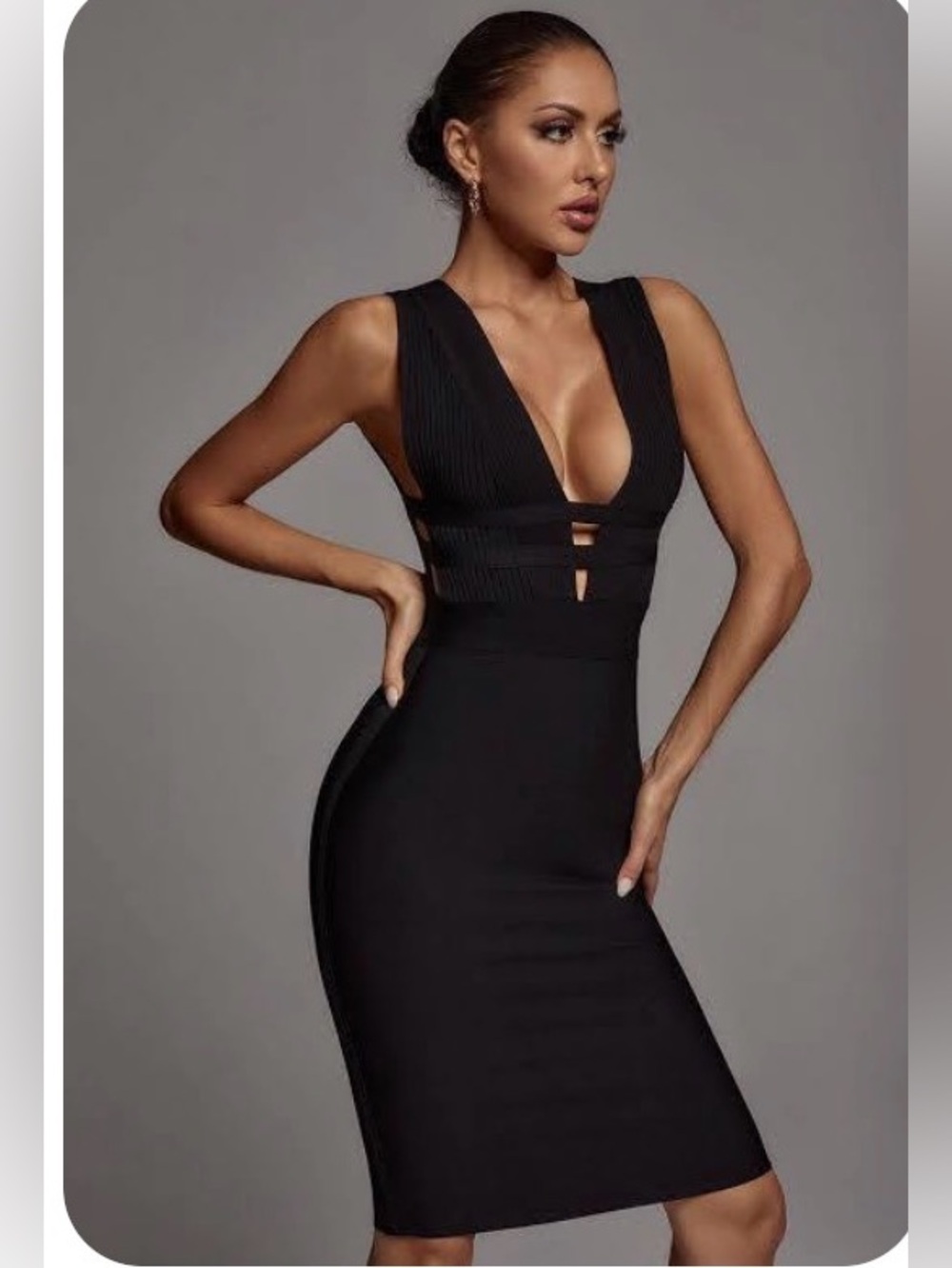 NWT Bella Barnett Archie Black Bandage Dress M